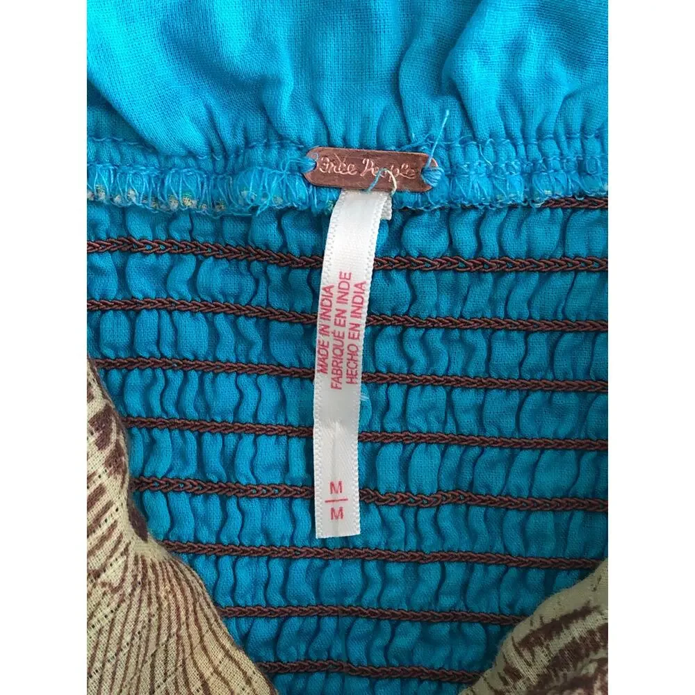 Free People Adriel Midi Dress Hawaiian Ocean Combo Women's Medium NEW - Picture 6 of 11